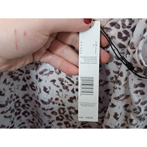 Tahari Animal Print Lace Trimmed Camisole size Large NWT - Picture 5 of 7